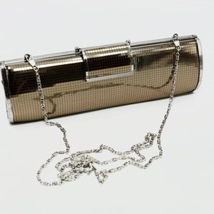 Gold and Silver Metallic Clutch